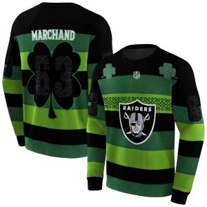 Personalized Las Vegas Raiders Celtic Patterns Green AOP Sweatshirt