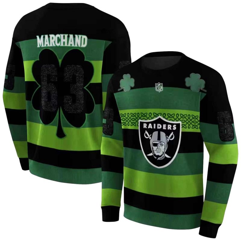 Personalized Las Vegas Raiders Celtic Patterns Green Aop Sweatshirt 1