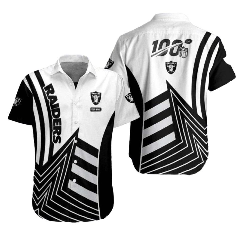 Personalized Las Vegas Raiders Centennial Sweep 100 Hawaiian Shirt 1