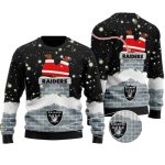 Personalized Las Vegas Raiders Chimney Santa Hat Funny Ugly Sweater
