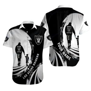 Personalized Las Vegas Raiders Dad And Son Hawaiian Shirt