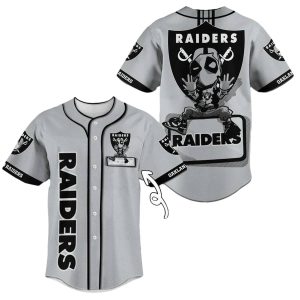 Personalized Las Vegas Raiders Deadpool Baseball Jersey