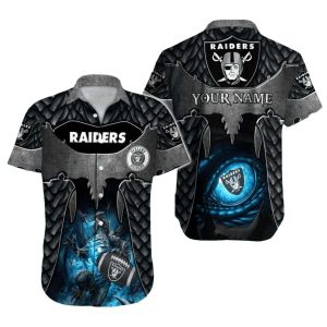 Personalized Las Vegas Raiders Dragon Eye Fantasy Hawaiian Shirt
