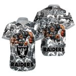 Personalized Las Vegas Raiders Fierce Player Storm Design Hawaiian Shirt
