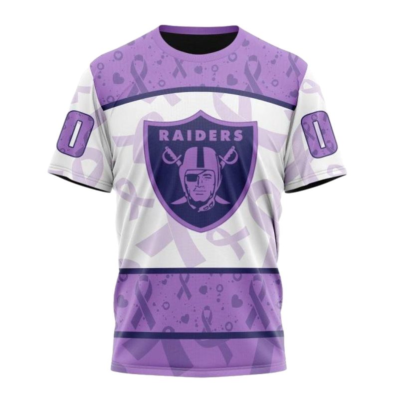 Personalized Las Vegas Raiders Fight Cancer Aop T Shirt 1