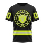 Personalized Las Vegas Raiders Firefighter Uniform Design AOP T-Shirt