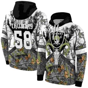 Personalized Las Vegas Raiders Forest Silhouette AOP Hoodie