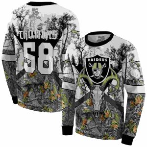 Personalized Las Vegas Raiders Forest Silhouette AOP Sweatshirt