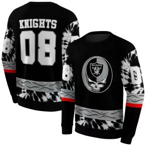 Personalized Las Vegas Raiders Grateful Vibes Black AOP Sweatshirt