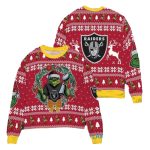 Personalized Las Vegas Raiders Grinch Super Bowl Trophy Red Ugly Sweater