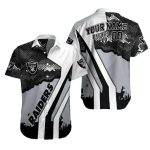 Personalized Las Vegas Raiders Hexagon Abstract Art Hawaiian Shirt