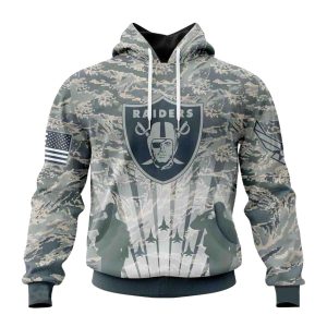 Personalized Las Vegas Raiders Honor Us Air Force Veterans AOP Hoodie