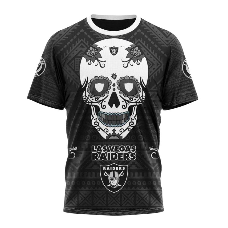Personalized Las Vegas Raiders Kits For Dia De Muertos Aop T Shirt 1