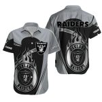 Personalized Las Vegas Raiders Logo And Black Flame Hawaiian Shirt