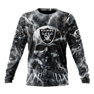 Personalized Las Vegas Raiders Logo And Expendables Skull Halloween AOP Sweatshirt