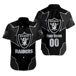 Personalized Las Vegas Raiders Logo Midnight Black Hawaiian Shirt