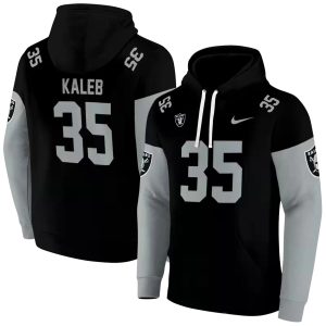 Personalized Las Vegas Raiders Logo Minimal Design Black AOP Hoodie