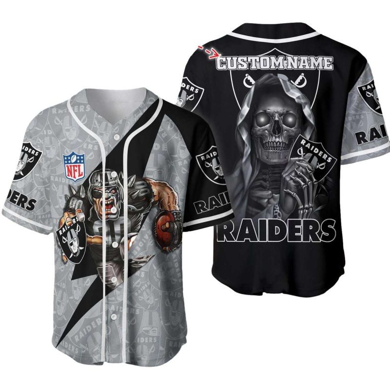 Personalized Las Vegas Raiders Mascot Baseball Jersey 1