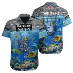 Personalized Las Vegas Raiders Mascot Ocean Underwater Coral Hawaiian Shirt