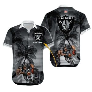 Personalized Las Vegas Raiders Mascot Polynesian Art Hawaiian Shirt