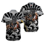 Personalized Las Vegas Raiders Mascot Rising Sun And Wave Hawaiian Shirt