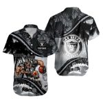 Personalized Las Vegas Raiders Mascot Wave Rider Tropical Hawaiian Shirt