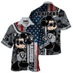 Personalized Las Vegas Raiders Mickey And Usa Pride Hawaiian Shirt