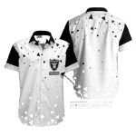 Personalized Las Vegas Raiders Modern Geometric White Hawaiian Shirt