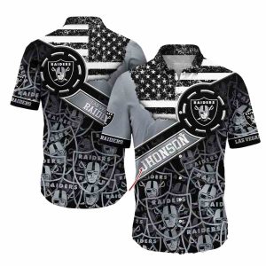 Personalized Las Vegas Raiders Multi Logo Hawaiian Shirt