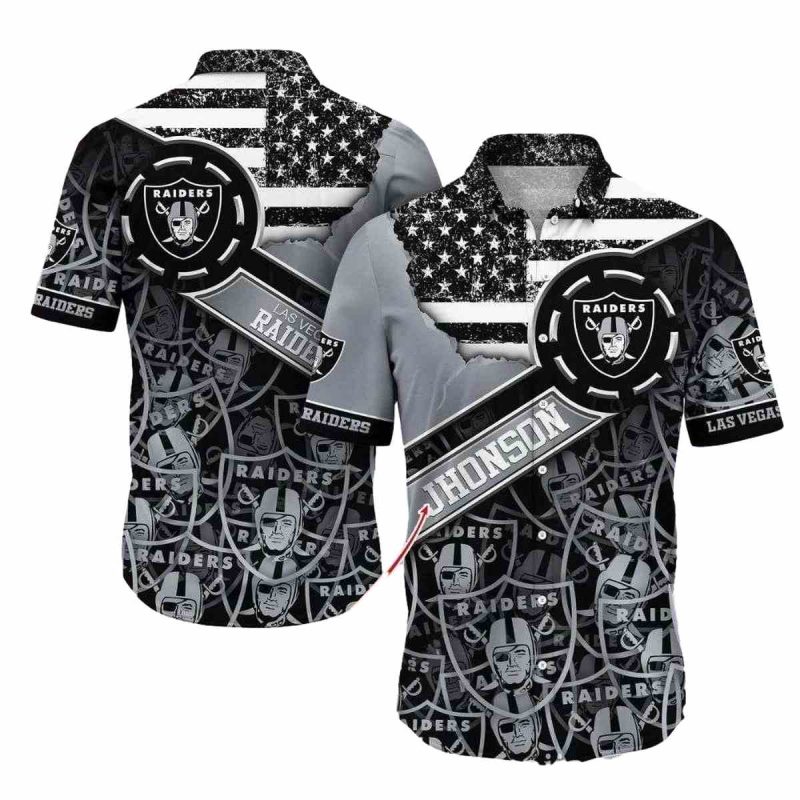 Personalized Las Vegas Raiders Multi Logo Hawaiian Shirt 1