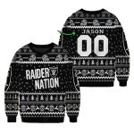 Personalized Las Vegas Raiders Nation Ugly Raiders Gift For Fan Ugly Sweater