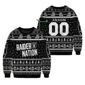 Personalized Las Vegas Raiders Nation Ugly Raiders Gift For Fan Ugly Sweater