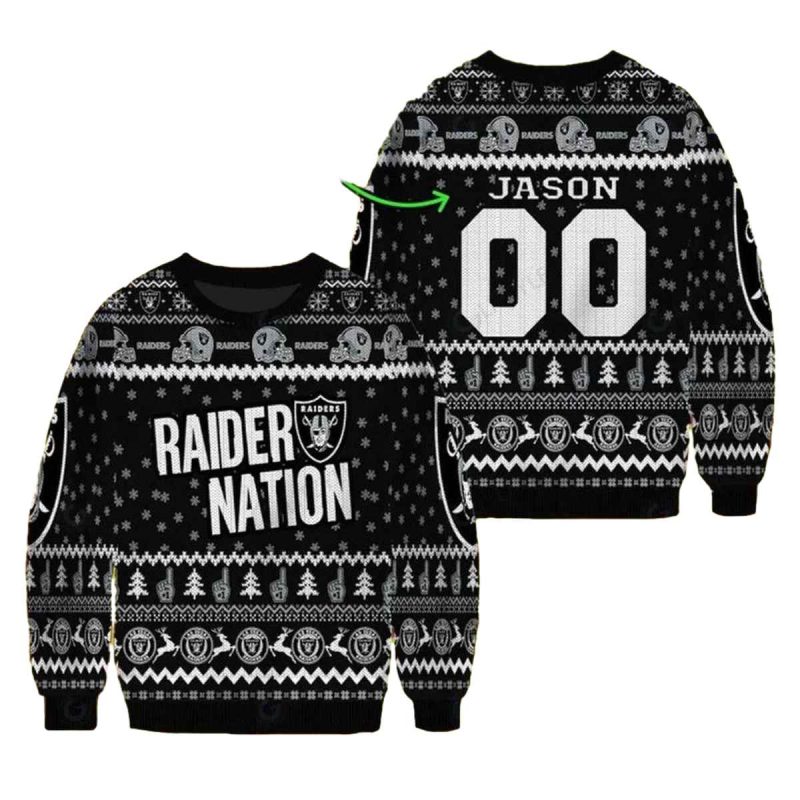 Personalized Las Vegas Raiders Nation Ugly Raiders Gift For Fan Ugly Sweater 1