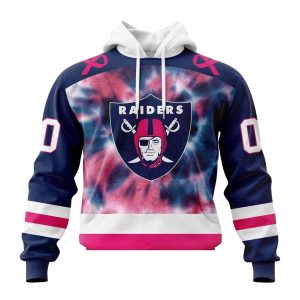 Personalized Las Vegas Raiders Pink Fight Breast Cancer AOP Hoodie