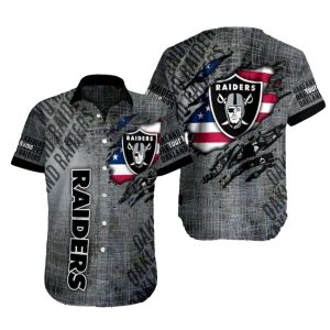 Personalized Las Vegas Raiders Pride Us Flag Hawaiian Shirt