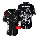 Personalized Las Vegas Raiders Raiders Helmet Black Baseball Jersey