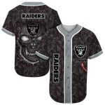 Personalized Las Vegas Raiders Raiders Lava Skull Baseball Jersey
