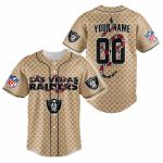 Personalized Las Vegas Raiders Raiders Logo And Snacke Baseball Jersey