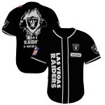 Personalized Las Vegas Raiders Raiders Logo Inside Me Black Pattern Baseball Jersey