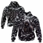 Personalized Las Vegas Raiders Skeleton Soldier Halloween AOP Hoodie