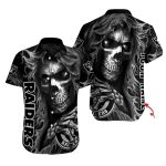Personalized Las Vegas Raiders Skull Blitz Hawaiian Shirt