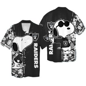 Personalized Las Vegas Raiders Snoopy Kiss Logo Hawaiian Shirt
