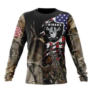 Personalized Las Vegas Raiders Special Camo Realtree Hunting AOP Sweatshirt