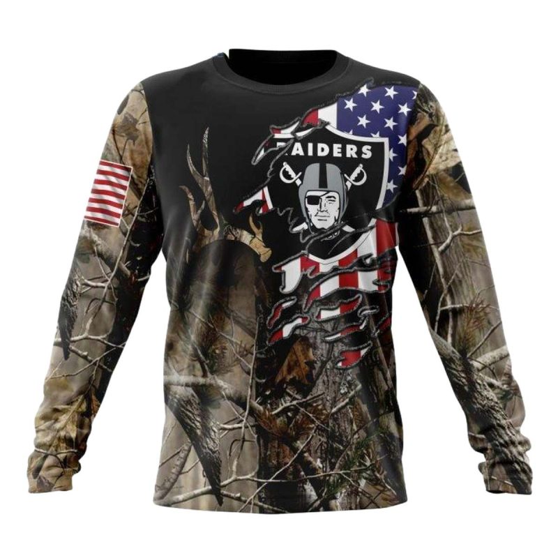 Personalized Las Vegas Raiders Special Camo Realtree Hunting Aop Sweatshirt 1