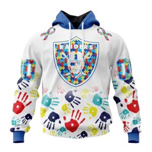 Personalized Las Vegas Raiders Special Fearless Against Autism AOP Hoodie