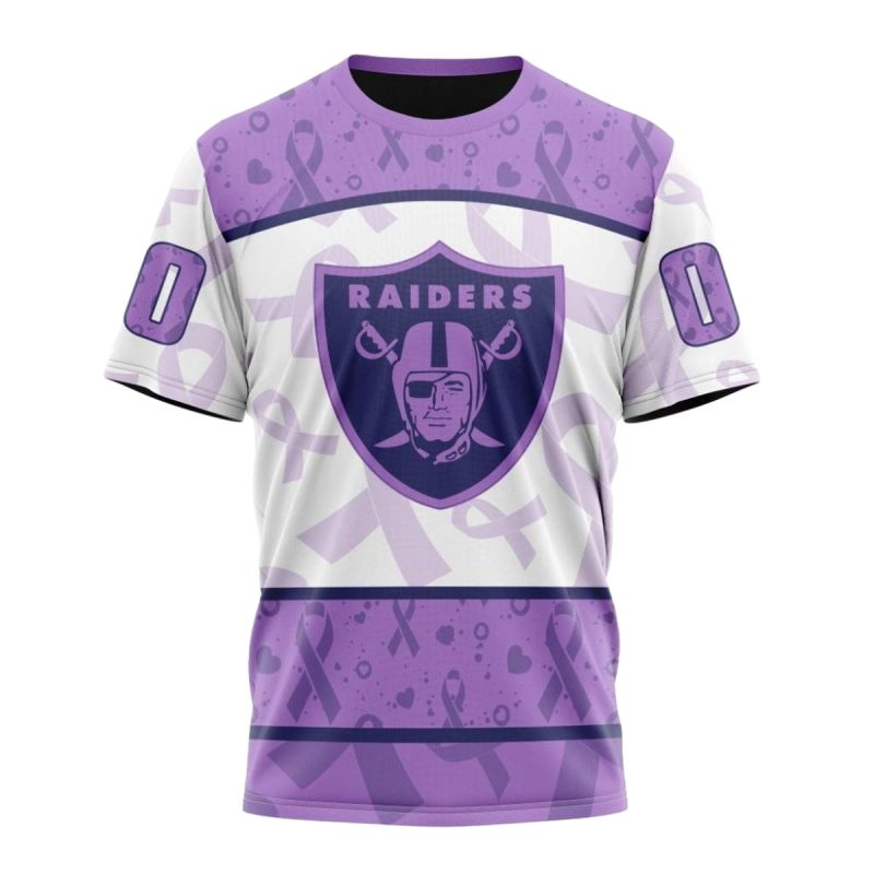Personalized Las Vegas Raiders Special Lavender Fights Cancer Aop T Shirt 1