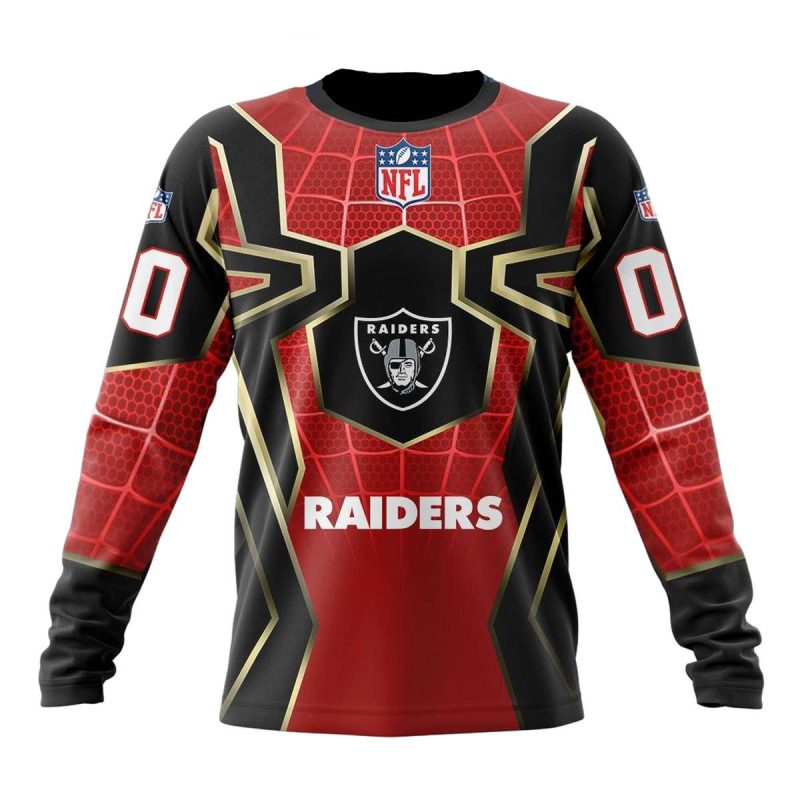 Personalized Las Vegas Raiders Spider Man Cosplay Aop Sweatshirt 1