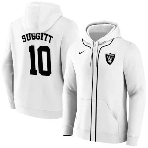 Personalized Las Vegas Raiders Sporty Stripe White Pattern AOP Hoodie