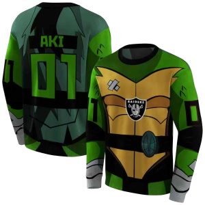 Personalized Las Vegas Raiders Superhero Armor Black Green AOP Sweatshirt