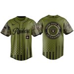 Personalized Las Vegas Raiders Us Army 2025 Baseball Jersey